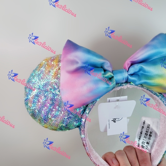 DISNEY PARKS RAINBOW PASTEL EARS HEADBAND - Picture 3 of 5